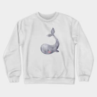 Grey Baby whale Crewneck Sweatshirt